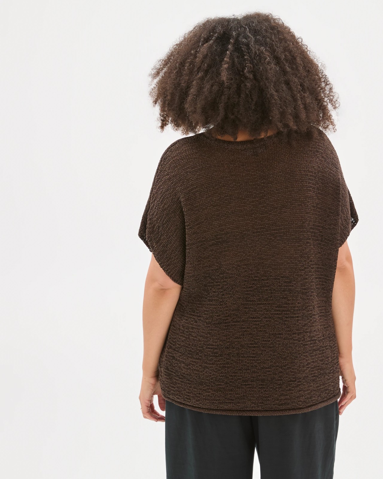 Plus Size Australian Cotton Blend Tape Yarn Knit T-Shirt 6 of 6