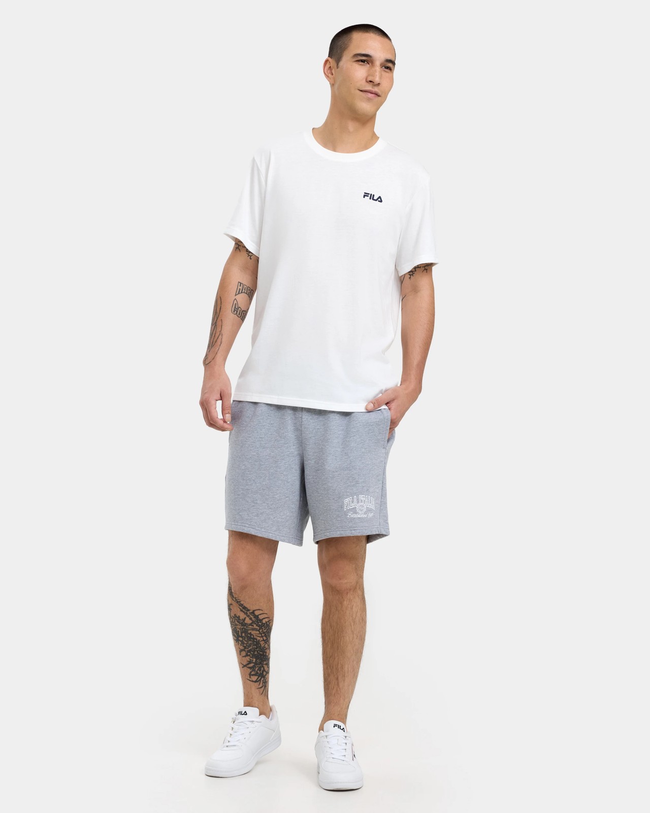 Fila Carlo Fleece Shorts - Grey Marle 2 of 5