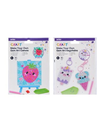 Anko 15 Piece Make Your Own Gem Art Kit - Assorted