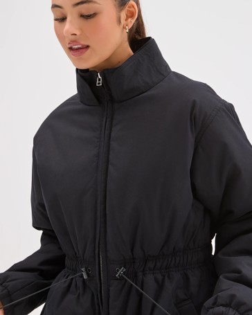 Lily Loves Australian Cotton Blend Cinched Puffer Jacket