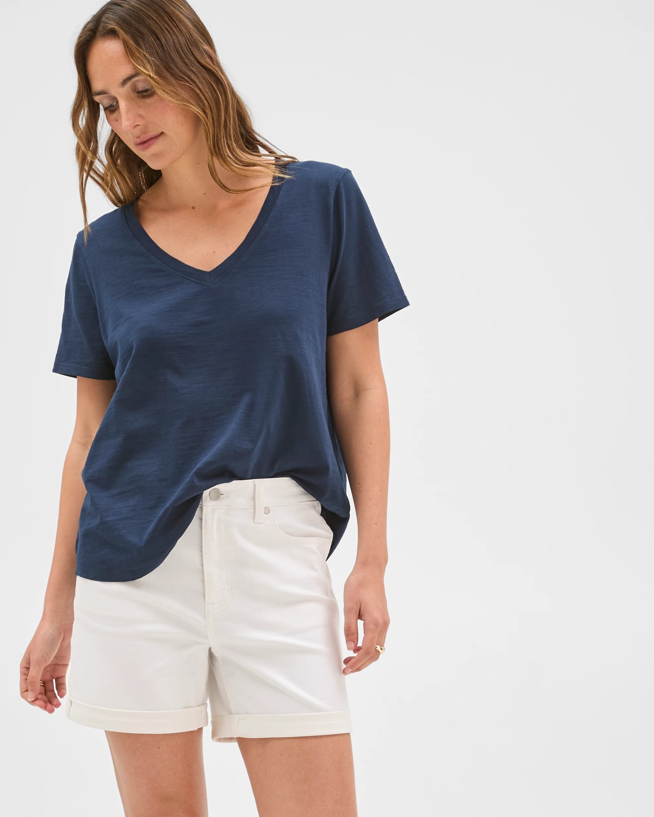 Rolled Cuff Denim Shorts 4 of 5