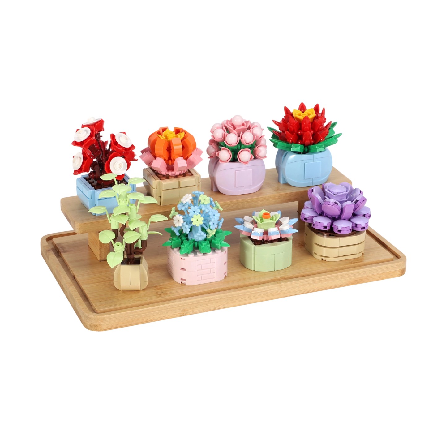 679 Piece Blocks Flower Series: Flower Pots with Display Case 4 of 5