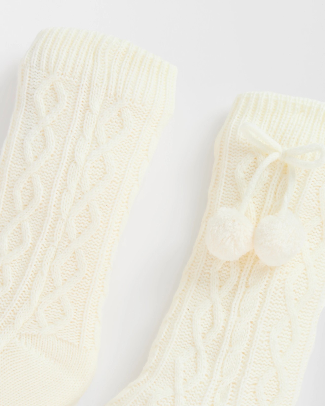 Cable Home Pom Pom Crew Socks 2 of 3