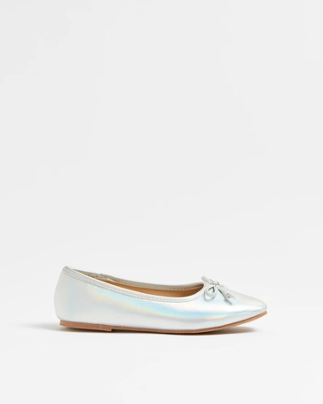 Kids Youth Metallic Ballet Flat