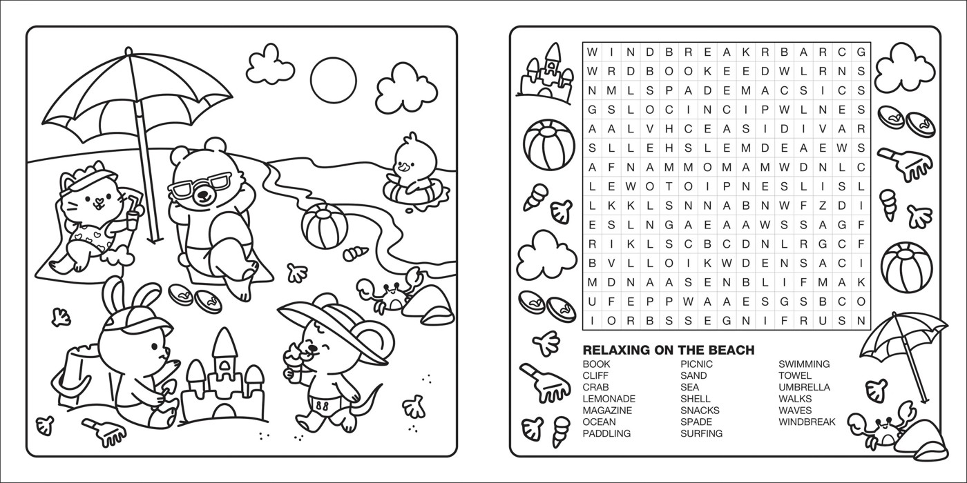 Happy Days: Clever Cuties Cosy Colouring and Word Search - Book 2 of 4