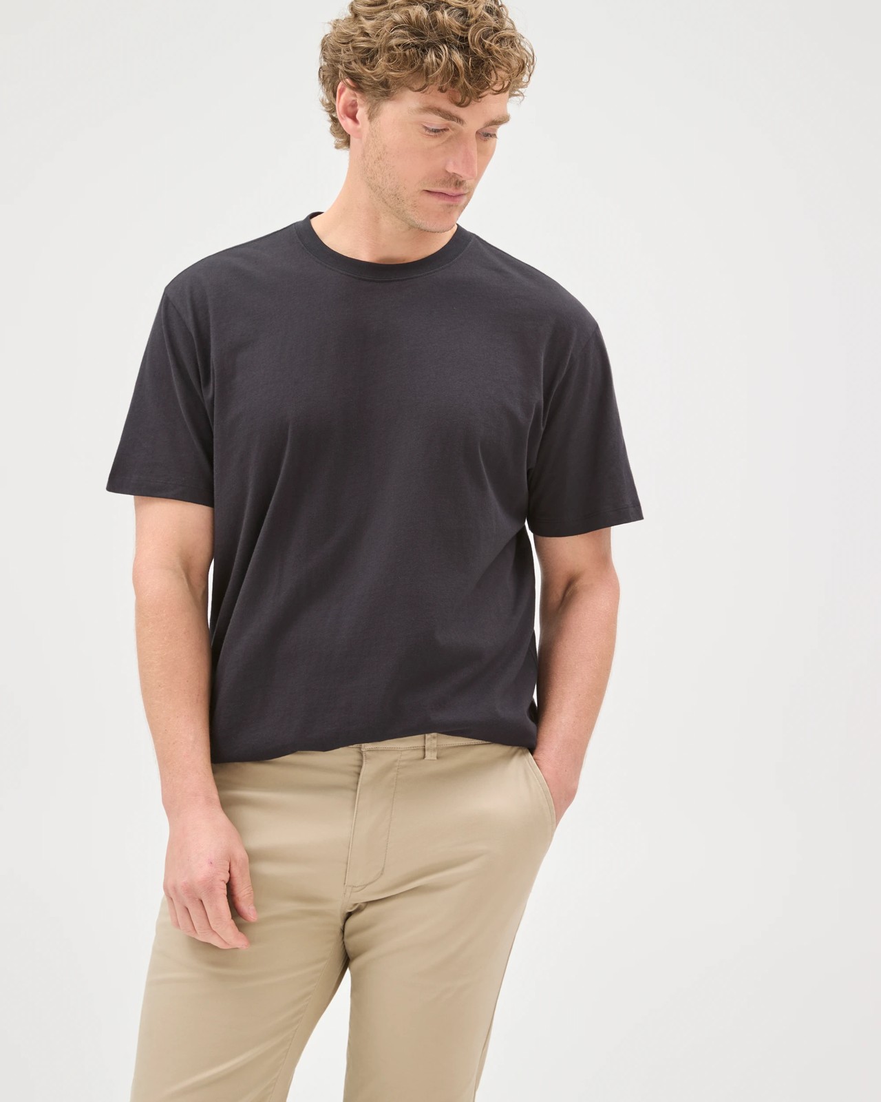 Australian Cotton Slim Chino Pants  - Stone 5 of 5