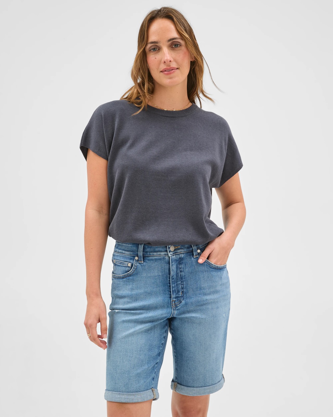 Shape Your Body Denim Bermuda Shorts 3 of 5