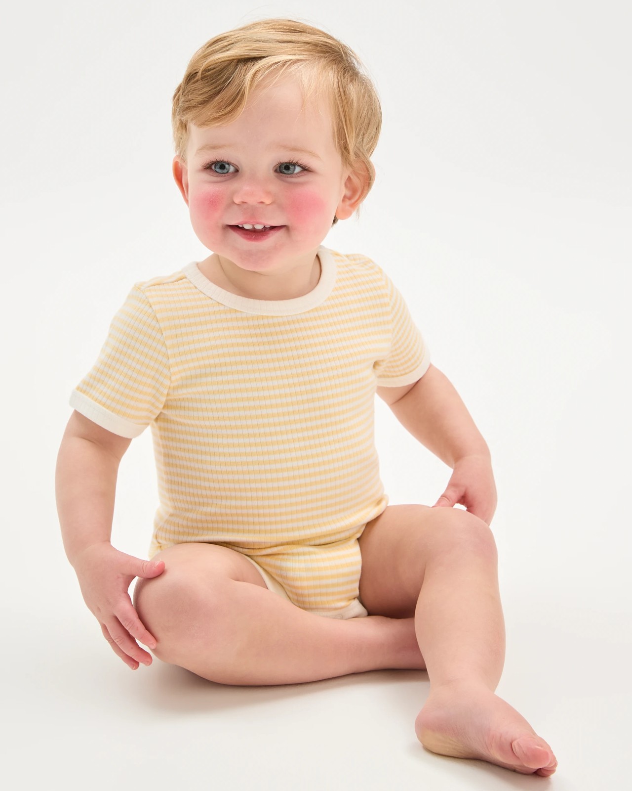 Baby Organic Cotton 5 Pack Ringer Rib Bodysuits 2 of 5