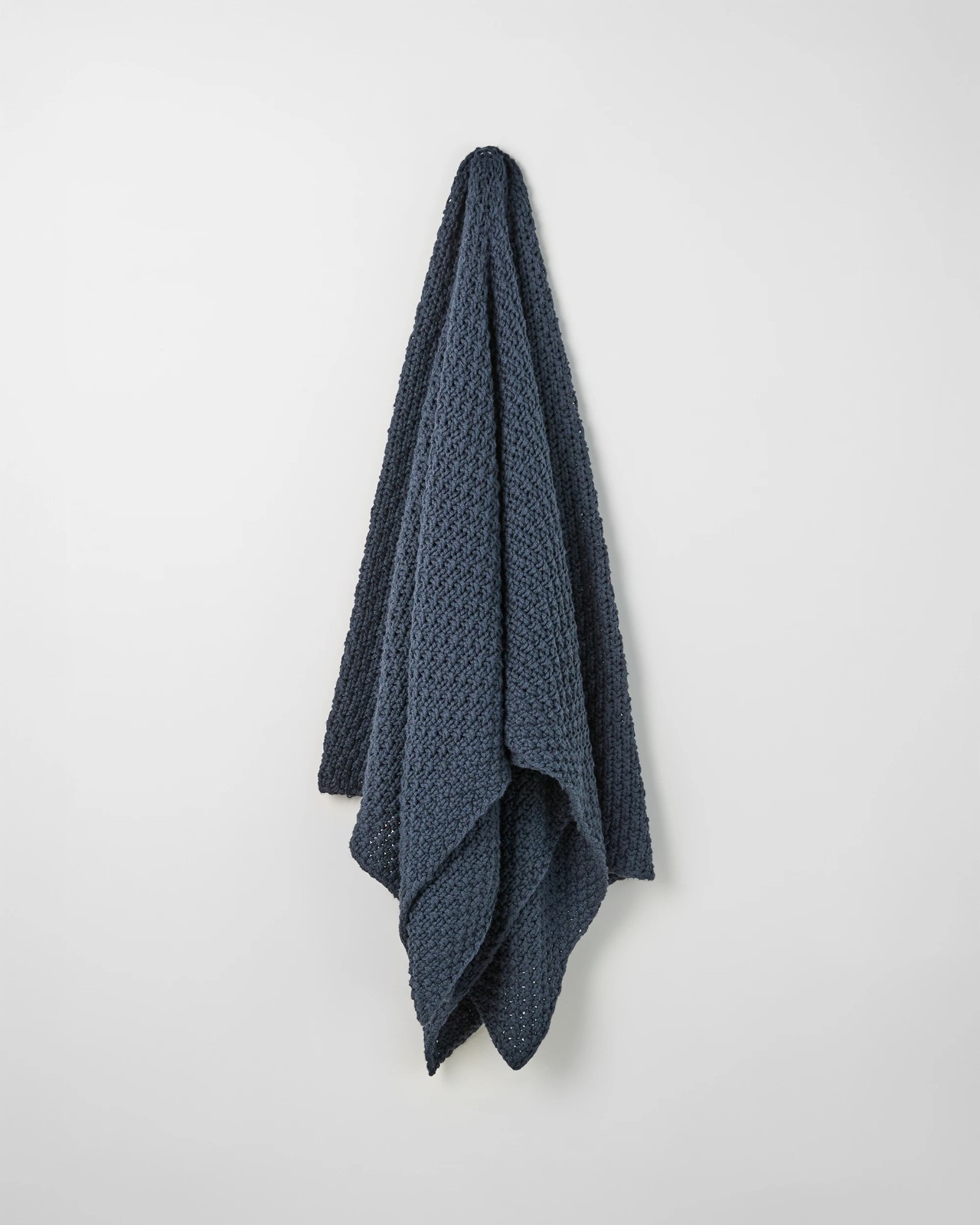 Dolly Chunky Textured Knit Throw - Blue Nights 3 of 3