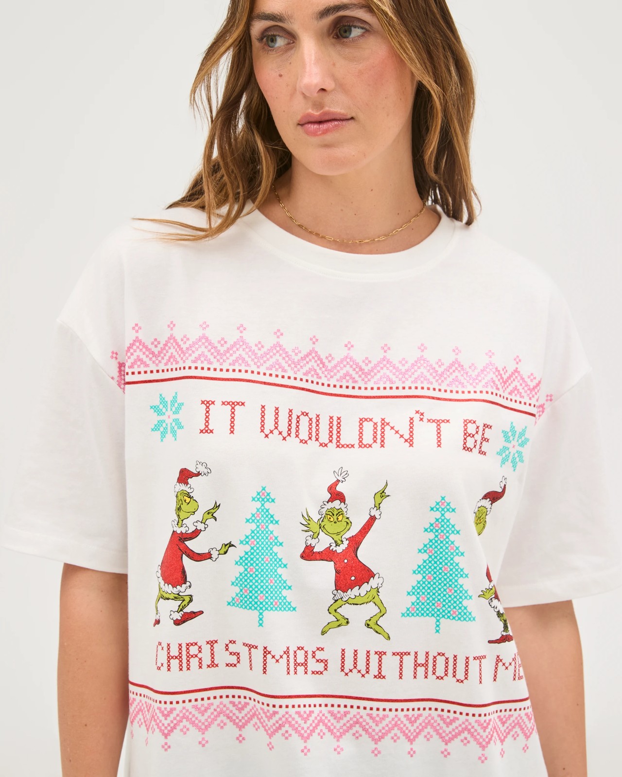 Licensed The Grinch Australian Cotton Oversized Christmas T-Shirt 4 of 5