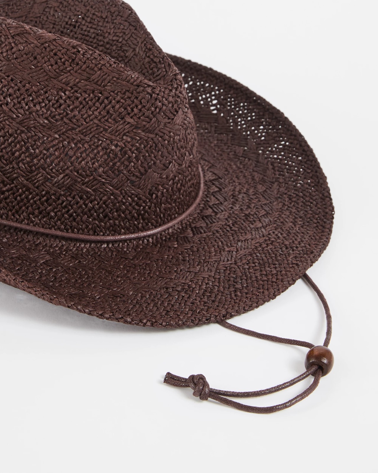 Paper Straw Cord Trim Cowboy Hat 2 of 2