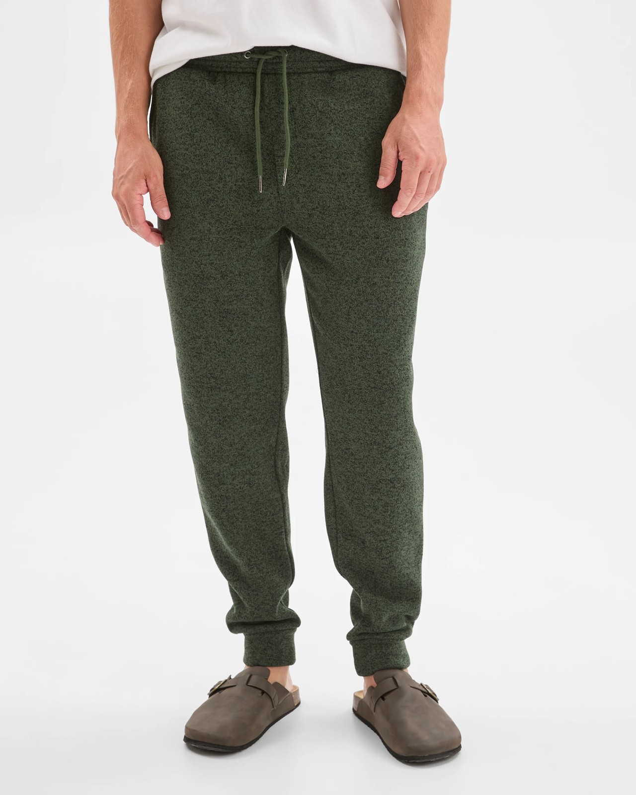 Cuffed Full Length Trackpants - Green Marle 5 of 5
