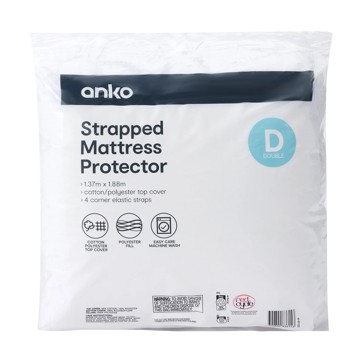 Strapped Mattress Protector, Double Bed - Anko