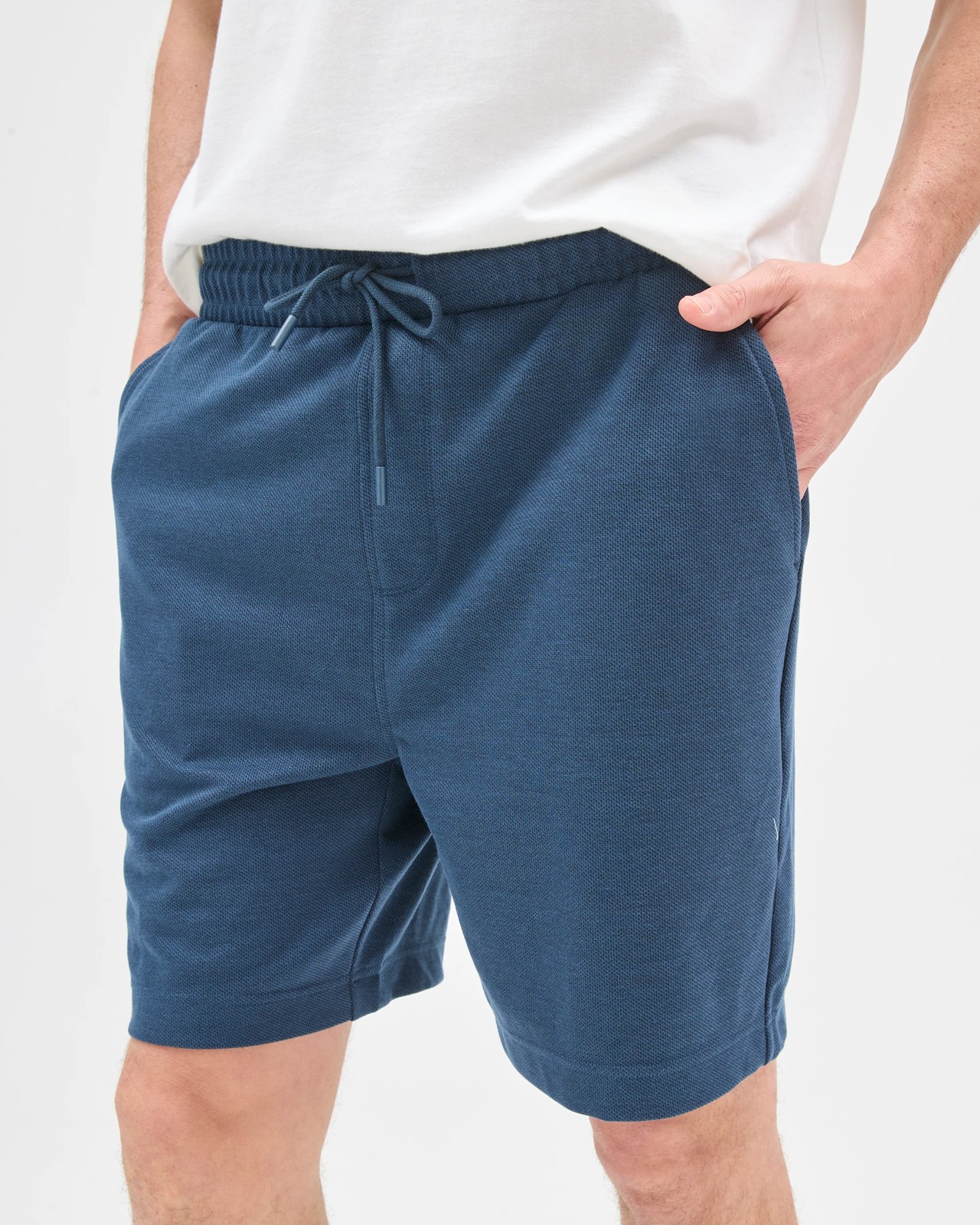 Textured Fleece Shorts - Dark Blue 3 of 6