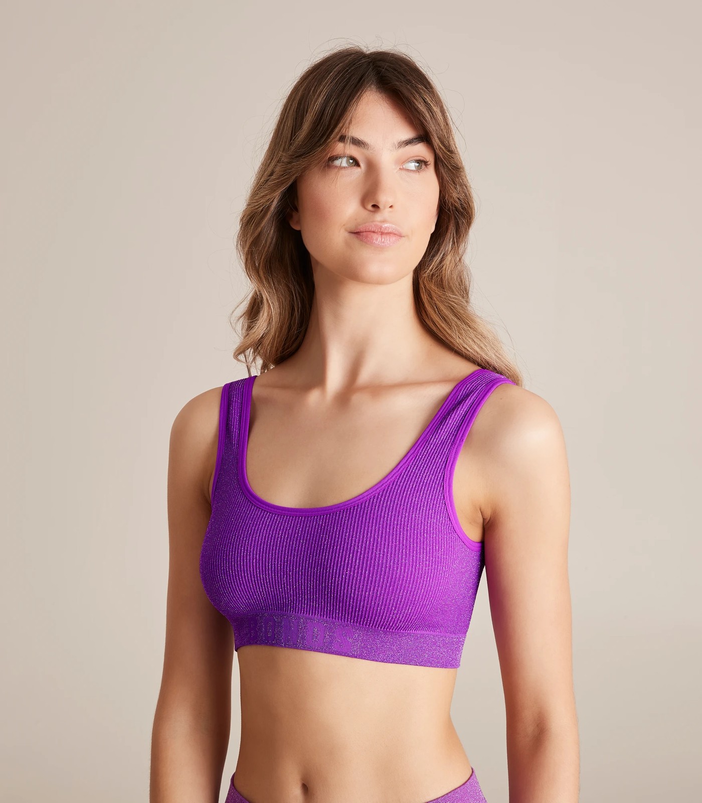 Bonds Retro Rib Scoop Crop –