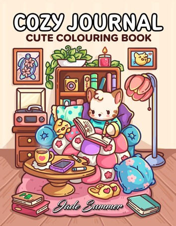Cozy Journal Cute Colouring Book by Jade Summer - Book