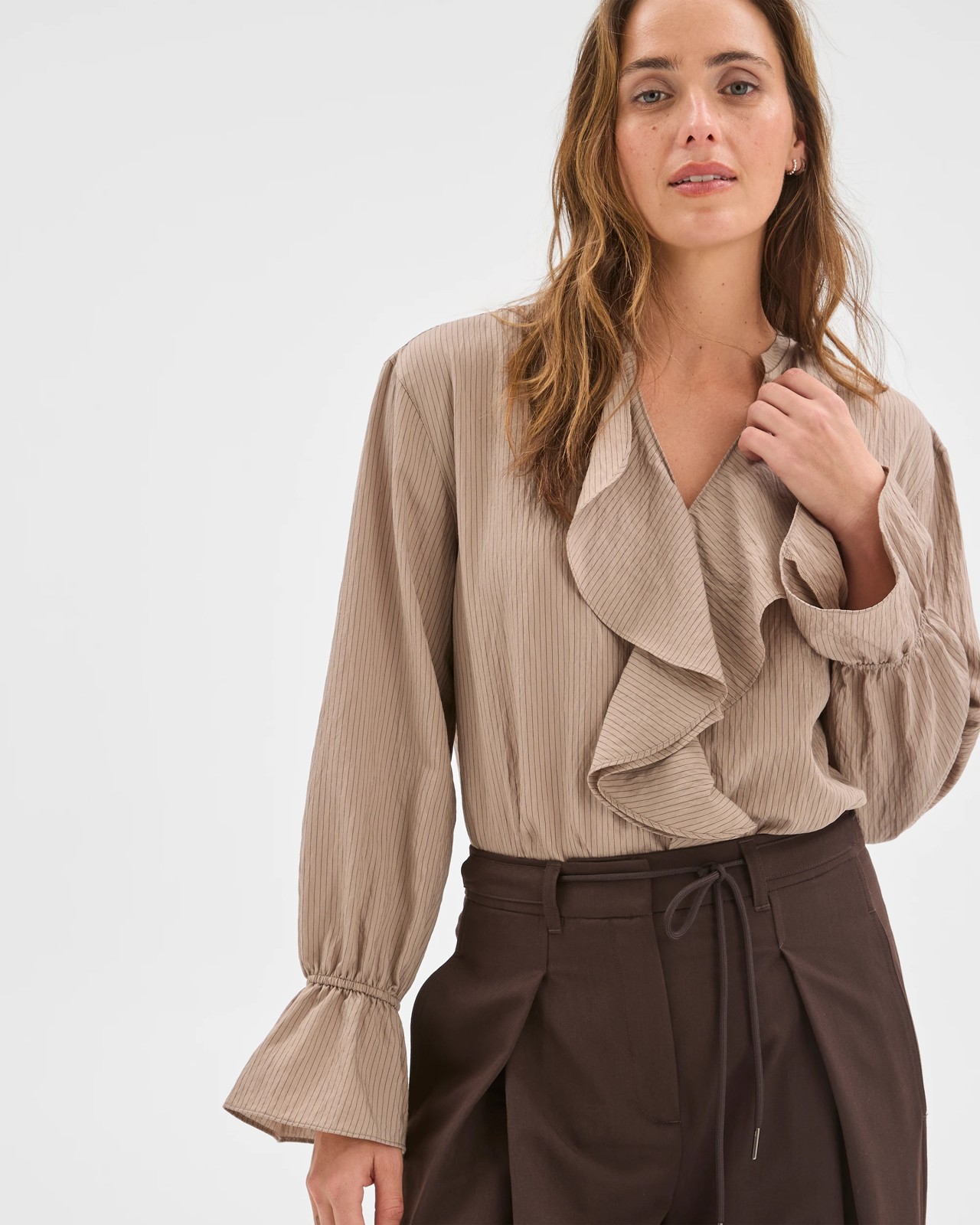 Preview Long Sleeve Frill Detail Blouse 5 of 5