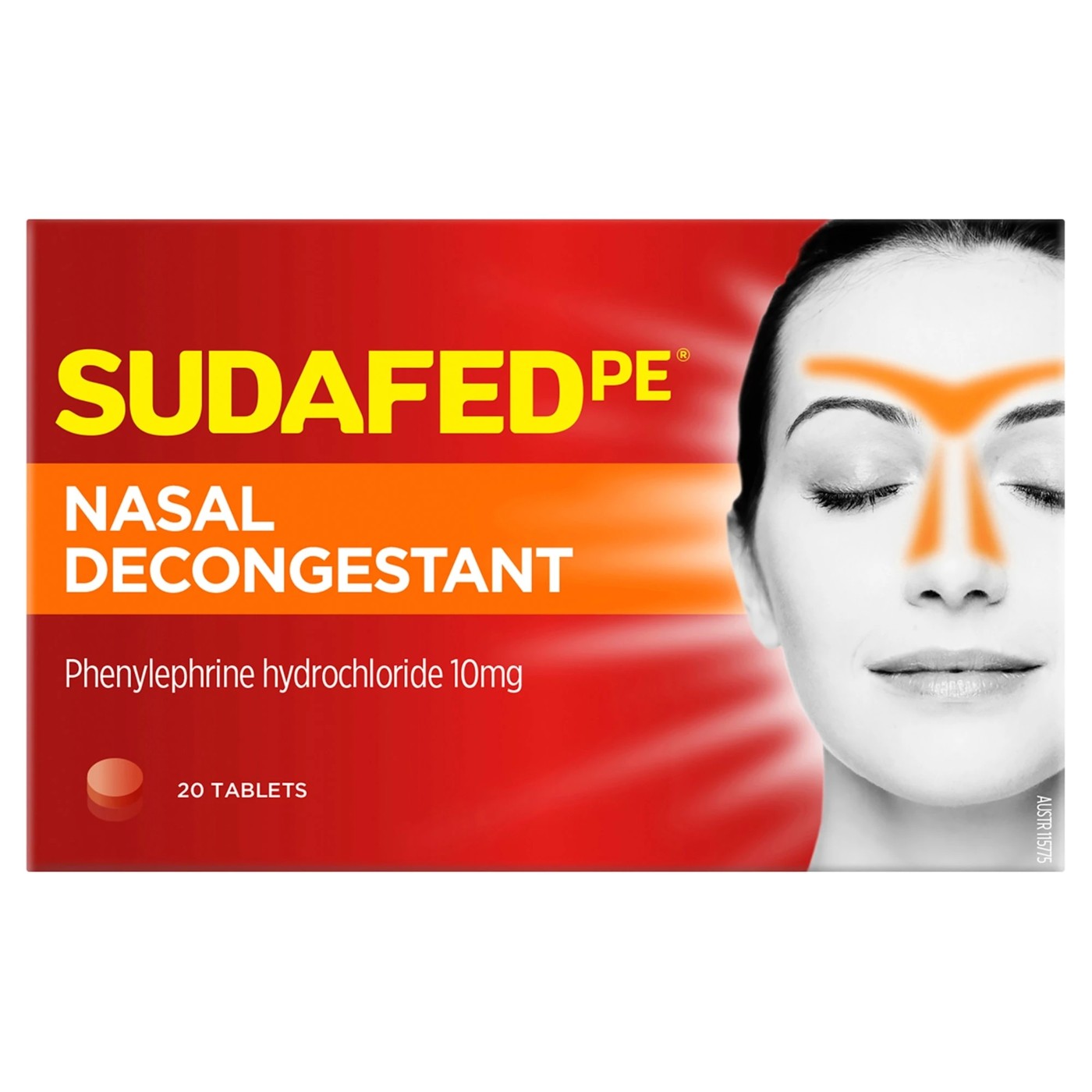 20 Pack Sudafed PE Nasal Decongestant Tablets 2 of 4