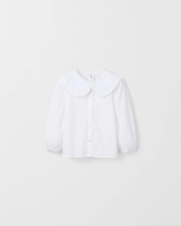 Long Sleeve Fashion Woven Collared Blouse