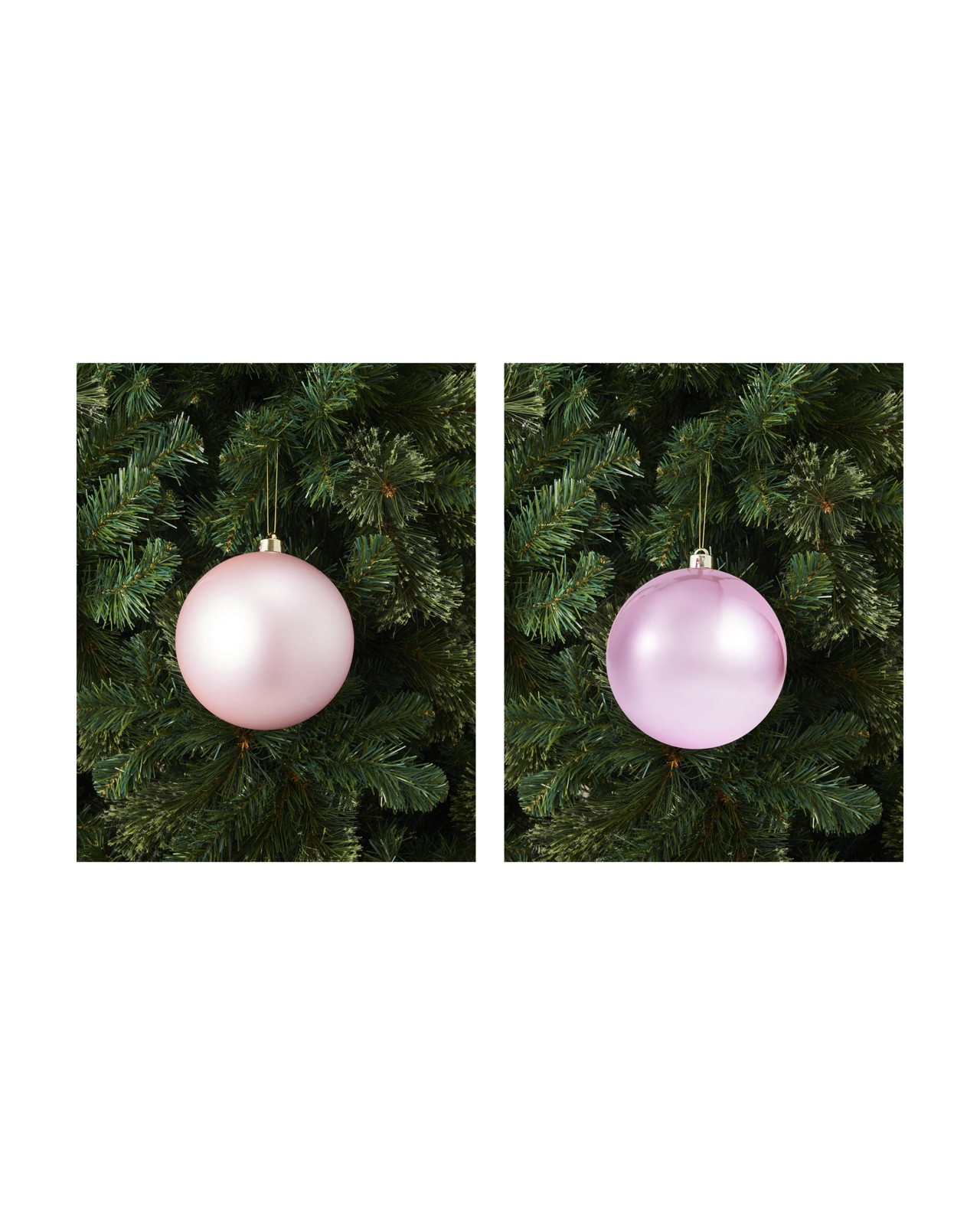 Anko 4 Pack 15cm Pink Baubles 5 of 6