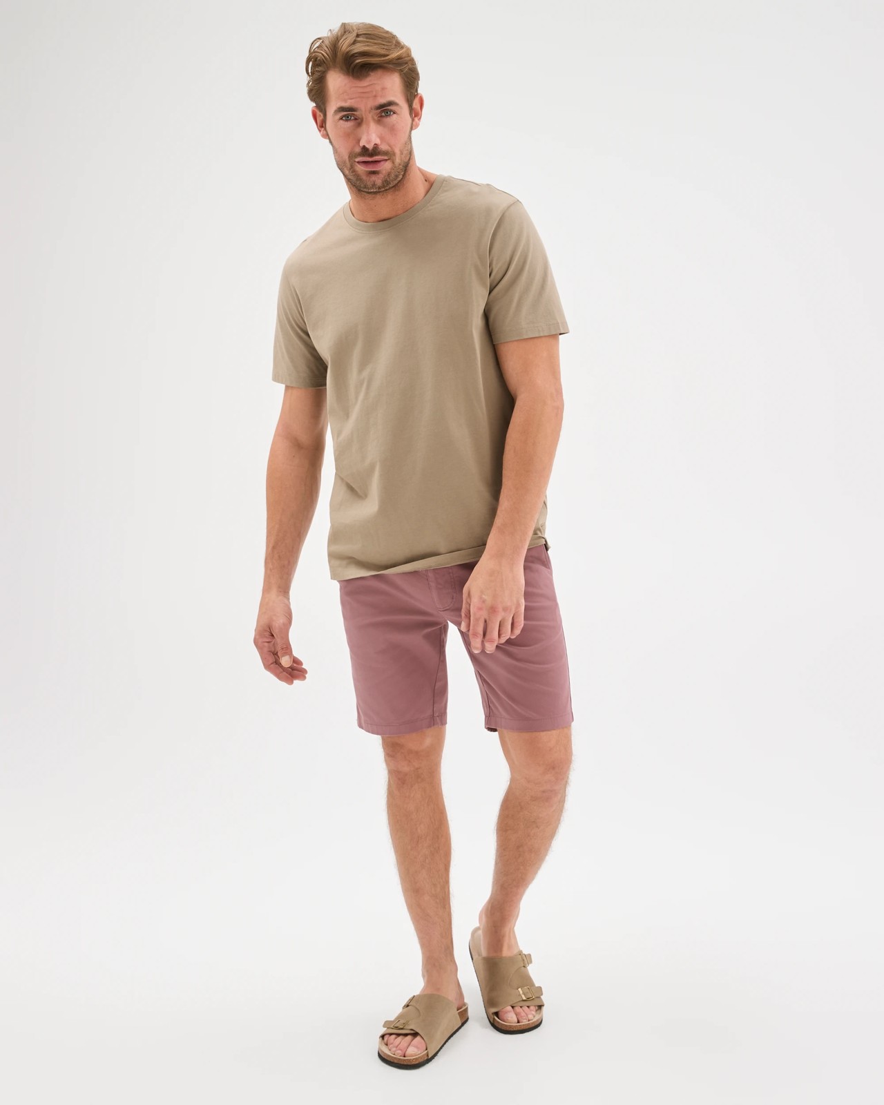 Australian Cotton Slim Chino Shorts - Rose  2 of 5