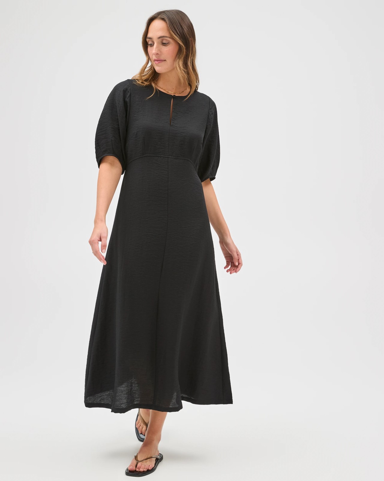 Preview Puff Sleeve Midi Dress 2 of 5