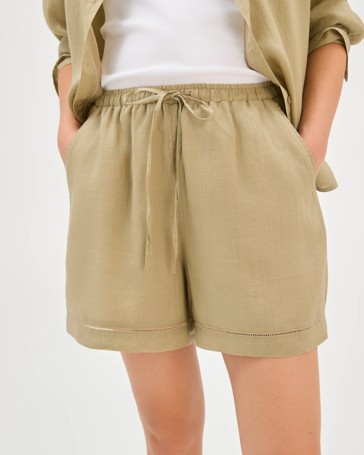 A-Line Trim Detail Shorts