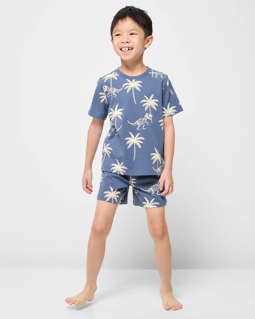Australian Cotton Print Younger Boys Jersey Pyjama Set - 2 Pack