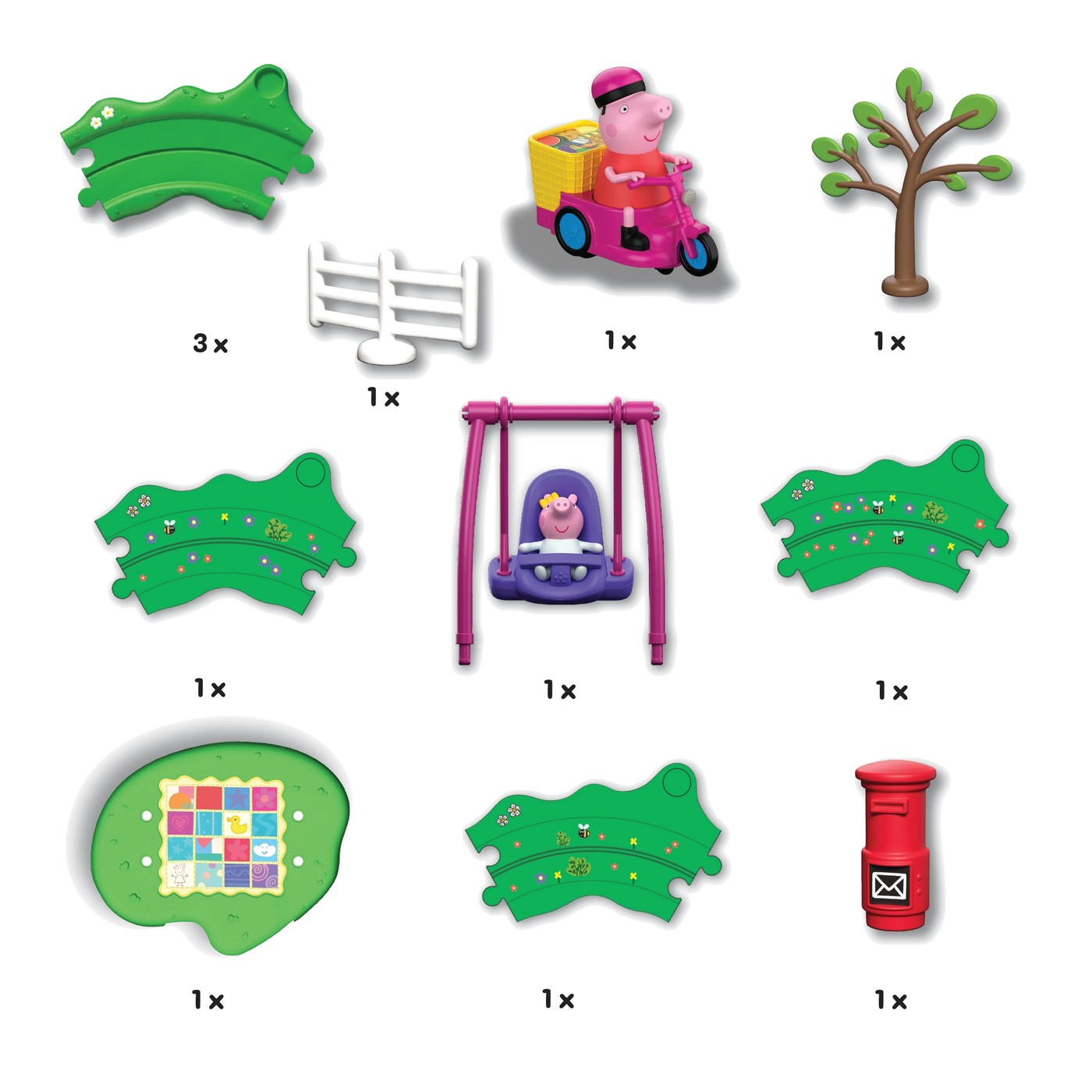 Peppa Pig Whiz Around Peppa & Evie Fun in the Park Set 6 of 6