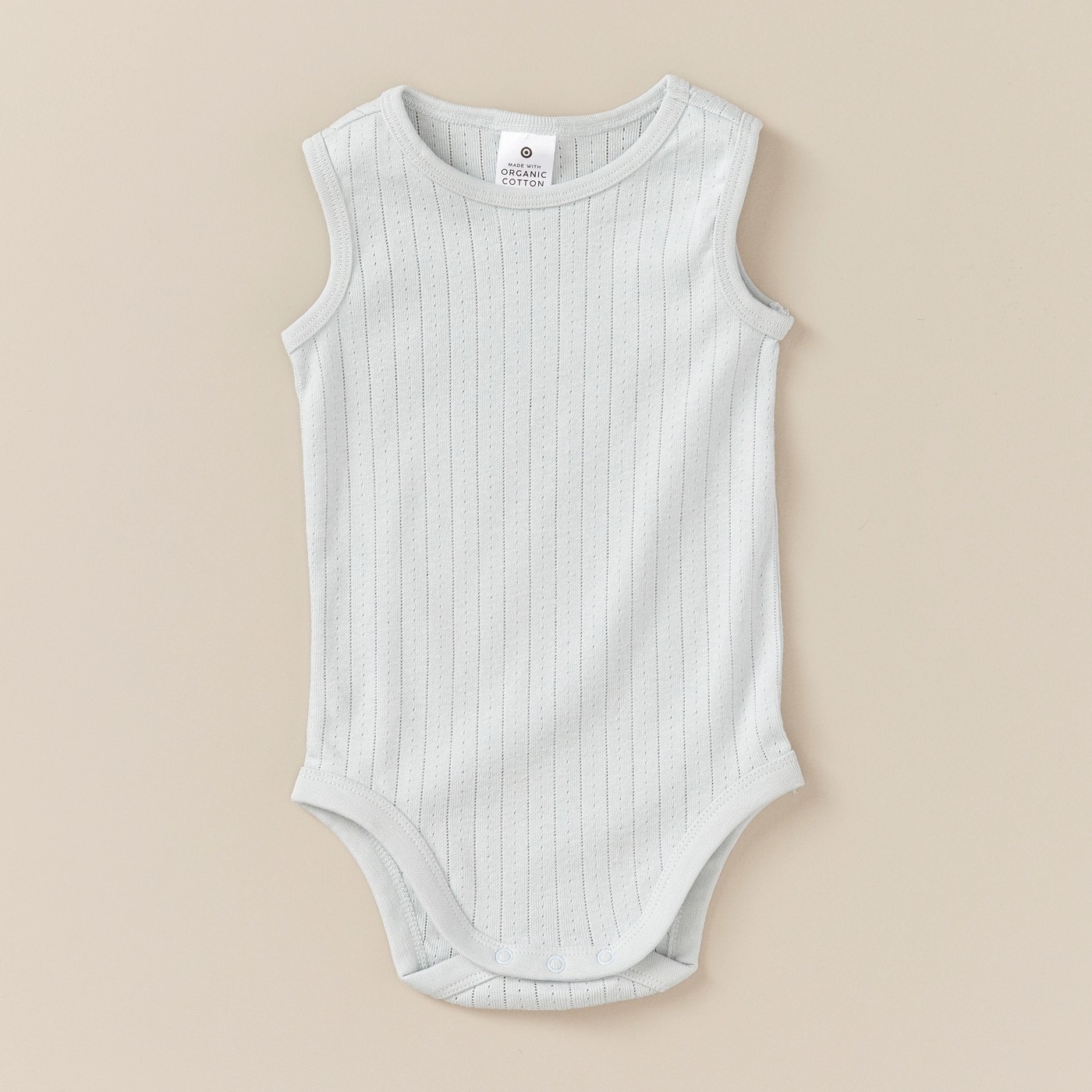 Baby Organic Cotton Pointelle Sleeveless Bodysuit 4 of 4