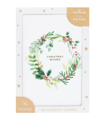 Hallmark 10 Pack Christmas Cards – Present and Wreath