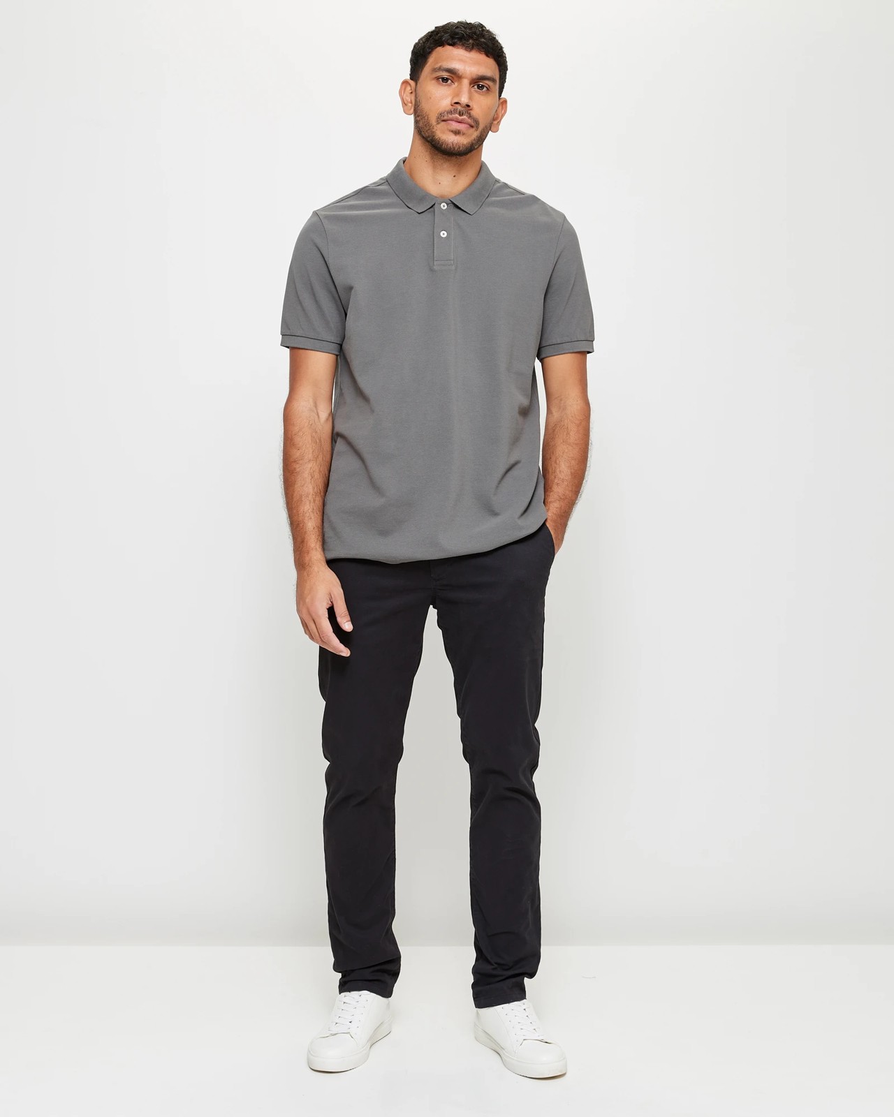 Pique Polo Shirt - Gunmetal | Target Australia