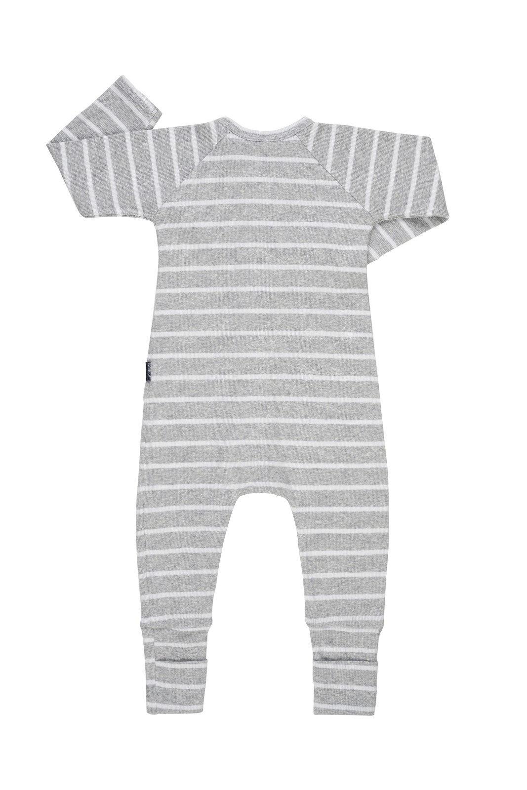 Baby Bonds Zip Wondersuit - Grey Striped 2 of 5