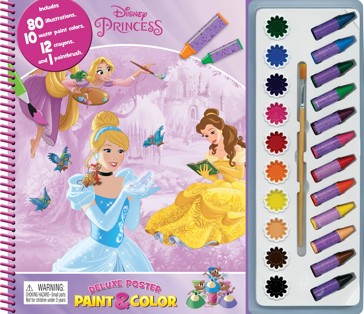 Disney Princess Deluxe Poster Paint & Color - Book