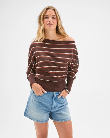 Lily Loves Slub Off Shoulder Knit Top