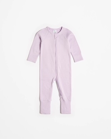 Baby Organic Cotton Pointelle Zip Coverall