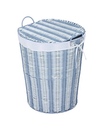 Anko Rattan Look Laundry Hamper - Blue