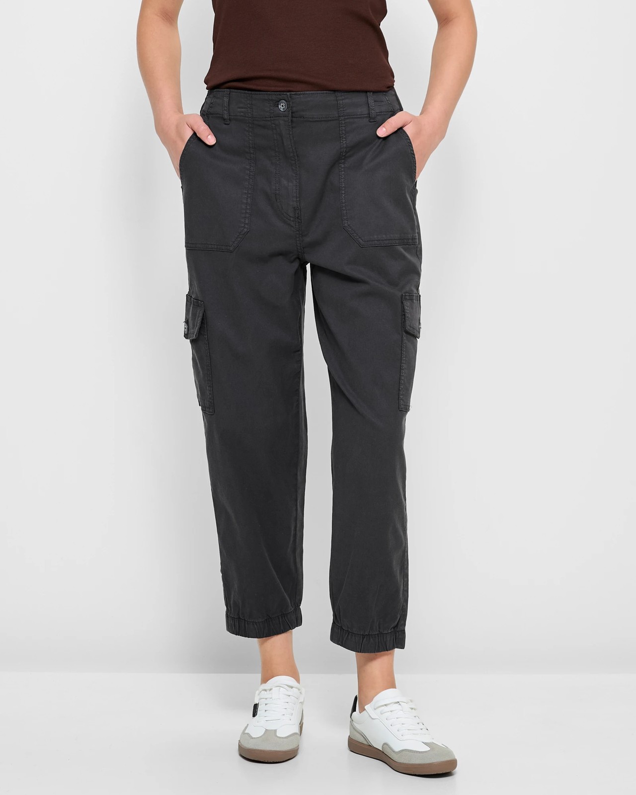 Womens black cargo fashion pants australia