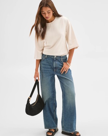 Lily Loves Denim Low Rise Baggy Leg Jeans