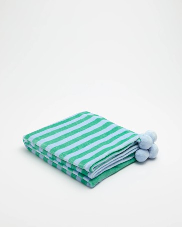 Kids Super Soft Print Stripe Throw