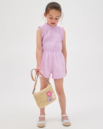 Linen Blend Sleeveless Playsuit