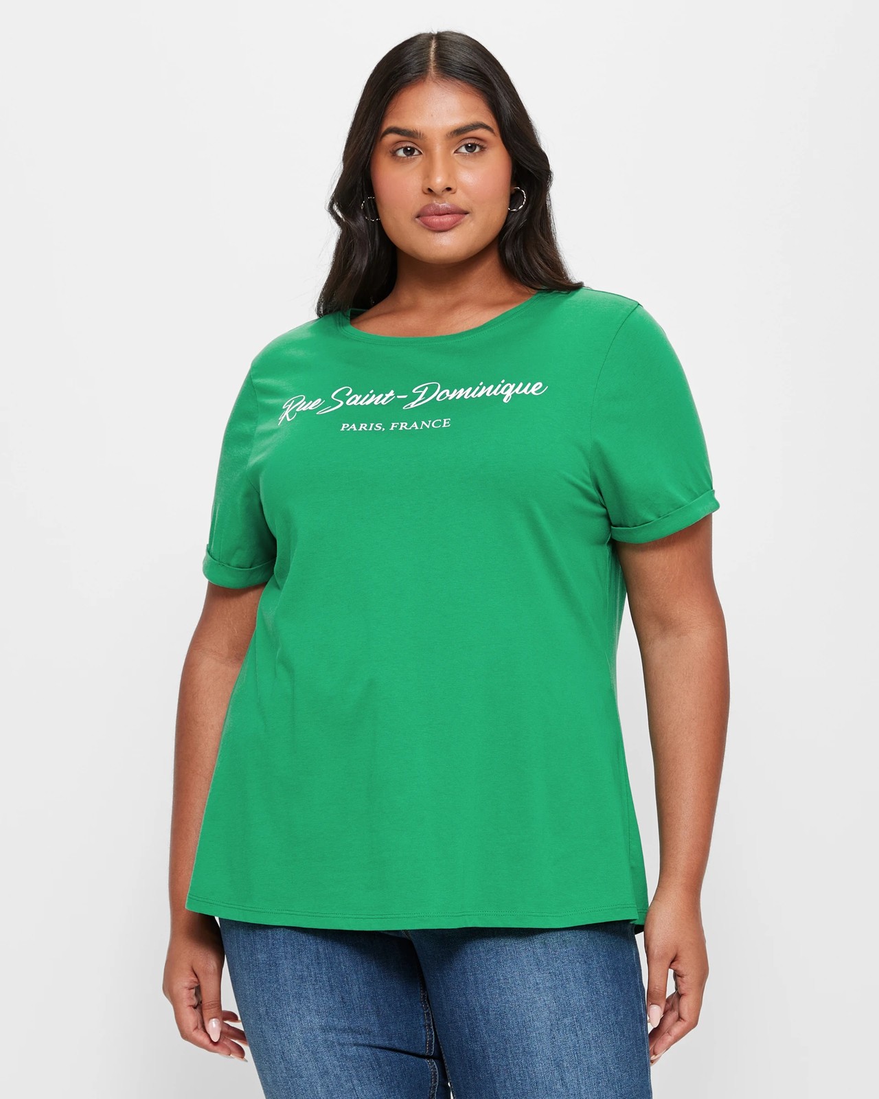 Women's Green Plus Oversized Cotton Shirt