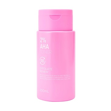 2% AHA Exfoliate Renew Toner, 200ml - Anko