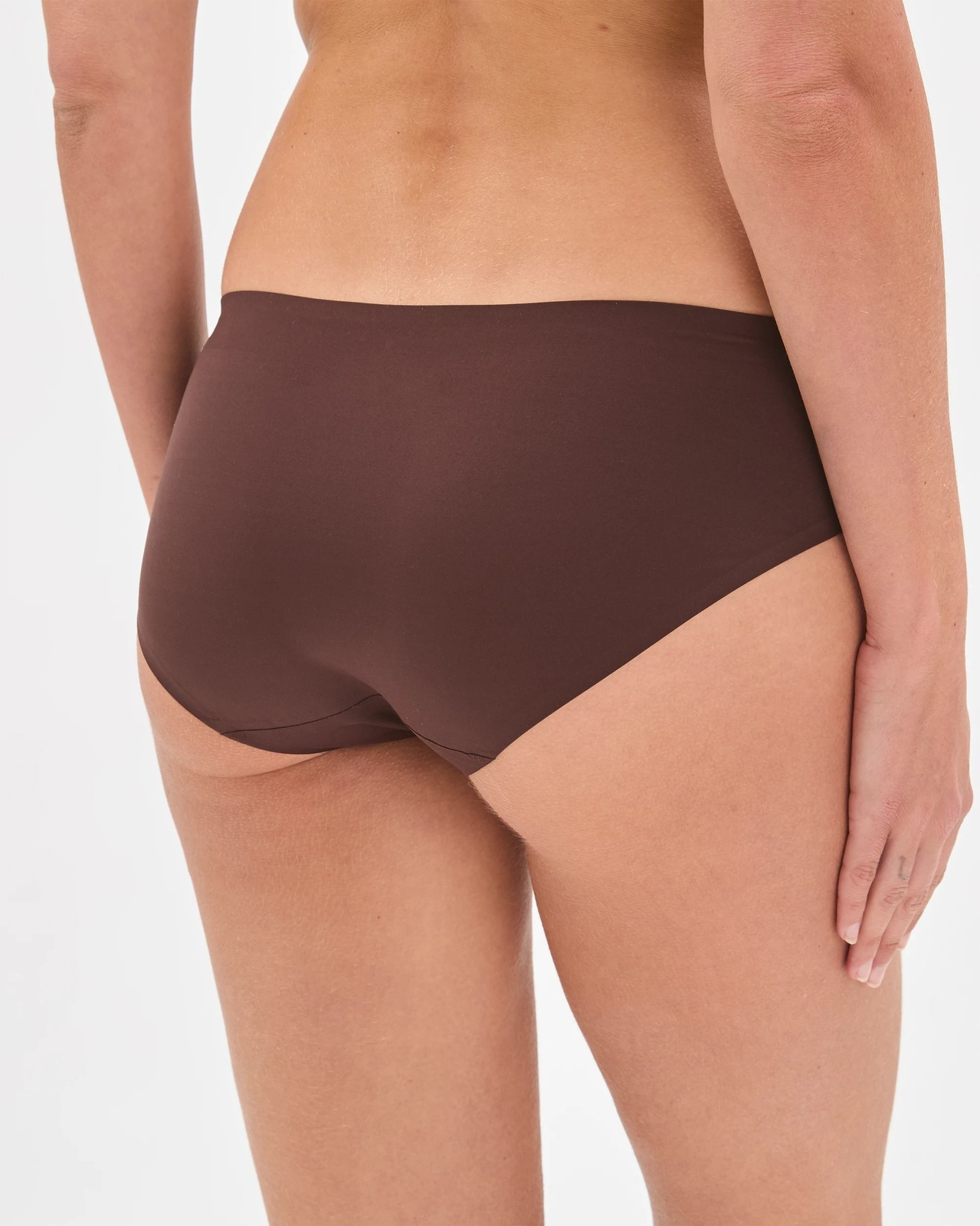 Smooth Moves 2 Pack No Show Bonded Hipster Bikini Briefs - Dark Oak/Bare Beauty 4 of 4