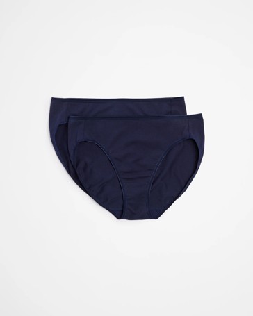 2 Pack Everyday Cotton High Cut Briefs with Aloe