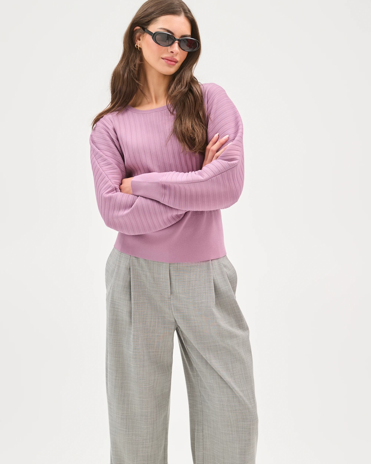 Petites Long Dolman Sleeve Knit Jumper 2 of 5