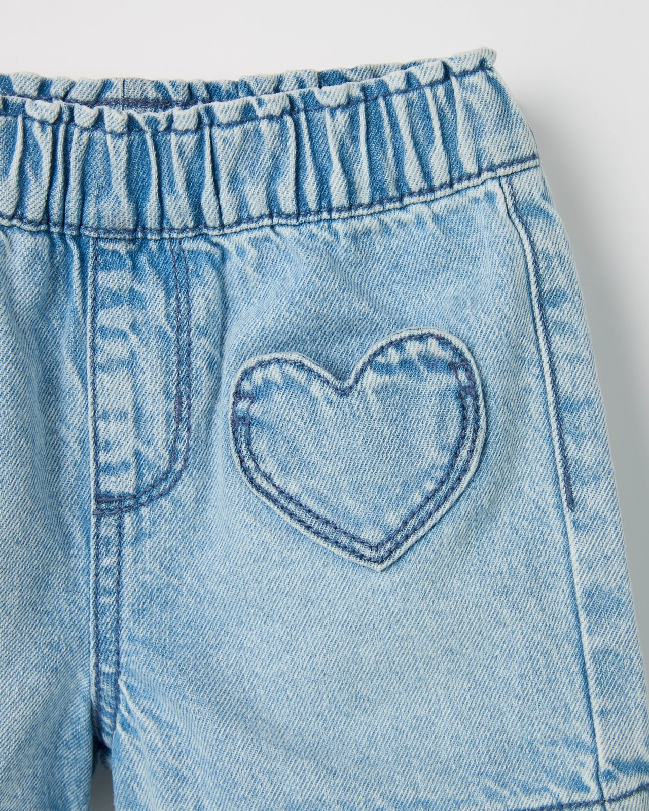 Baby Heart Patch Pocket Denim Shorts 2 of 2
