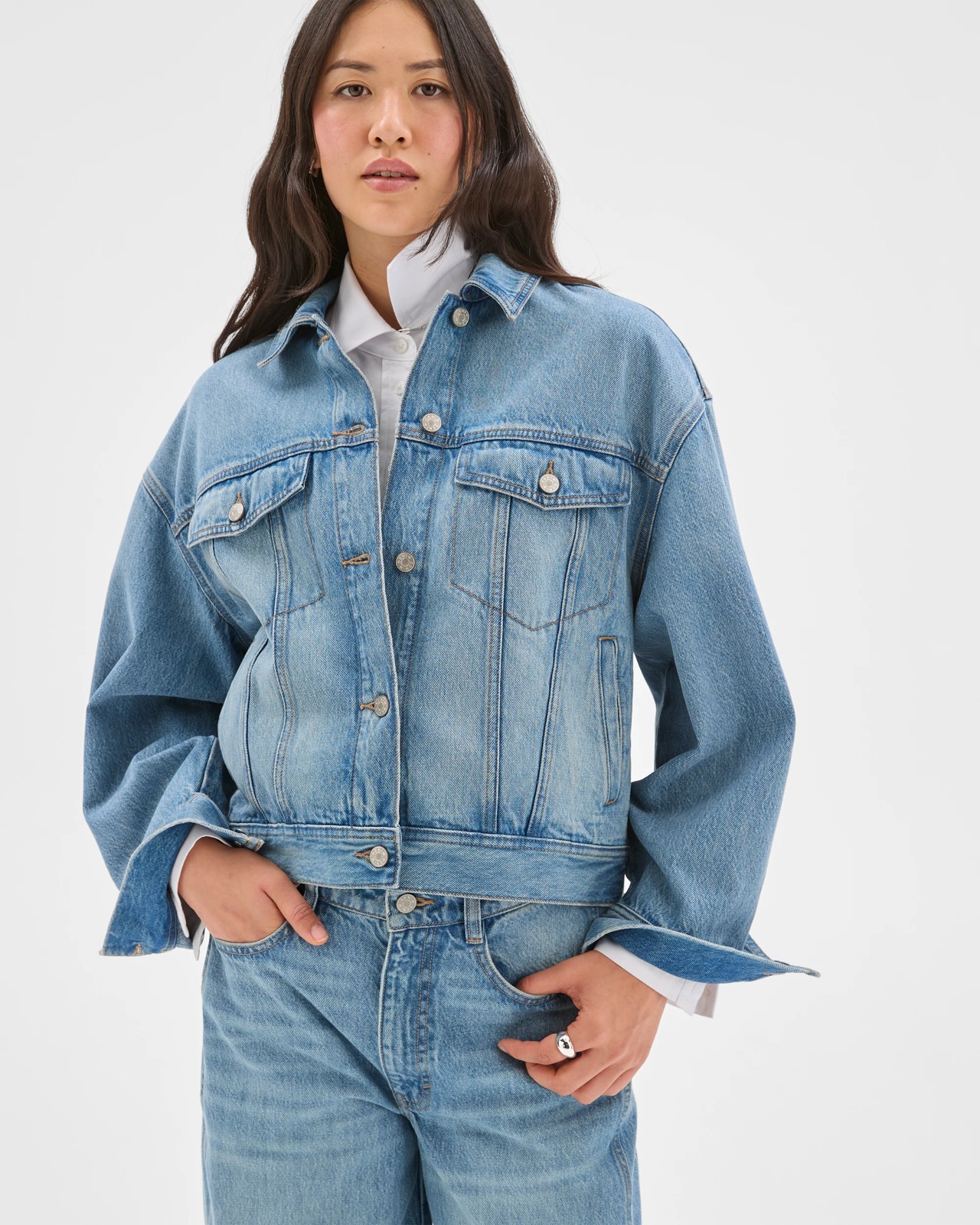 Cocoon Sleeve Denim Jacket 4 of 6