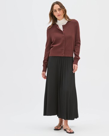 Preview Pleat Panel Midi Skirt