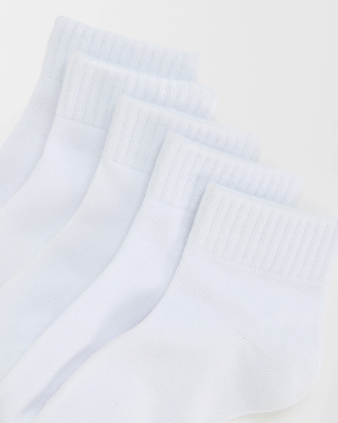 Maxx Bamboo 5 Pack School Quarter Crew Socks - White 2 of 3
